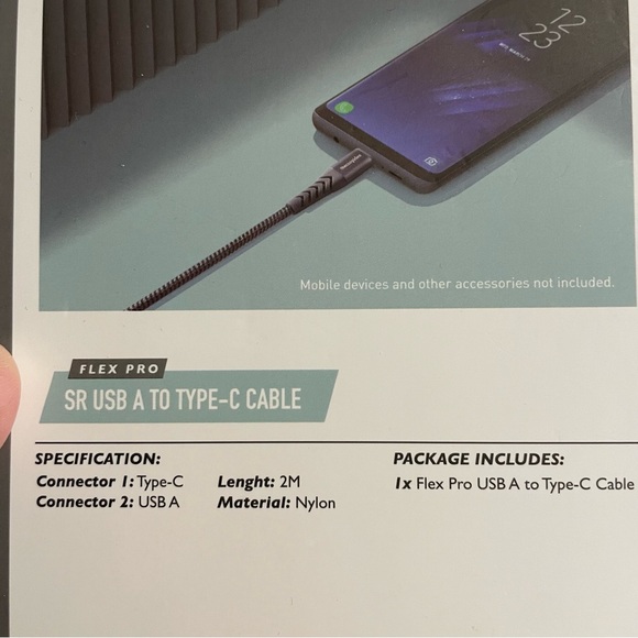 NIB USB A to type C cable - Picture 3 of 5